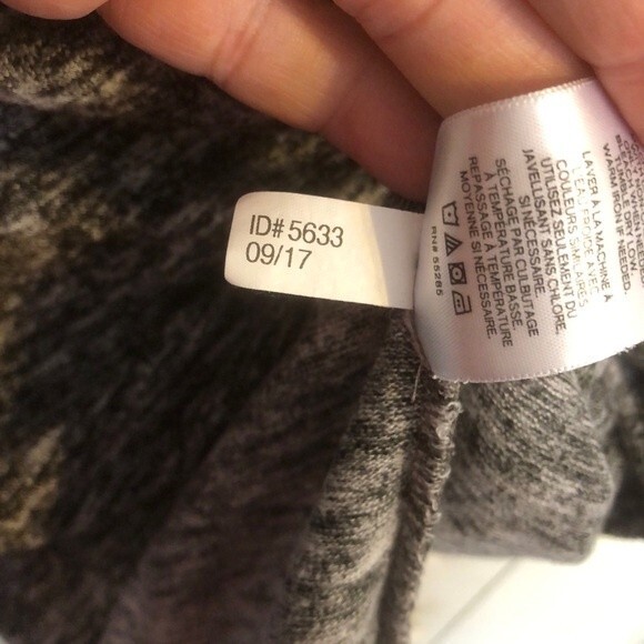 EXPRESS ONE ELEVEN Medium Gray Heather Twist Knot Dress Long Sleeve Stretch - Picture 6 of 7